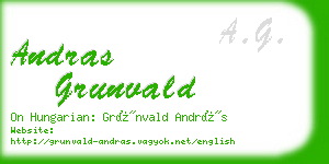 andras grunvald business card